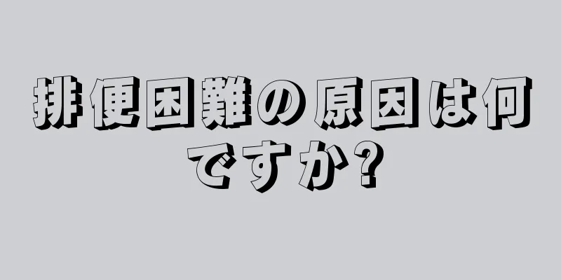 排便困難の原因は何ですか?