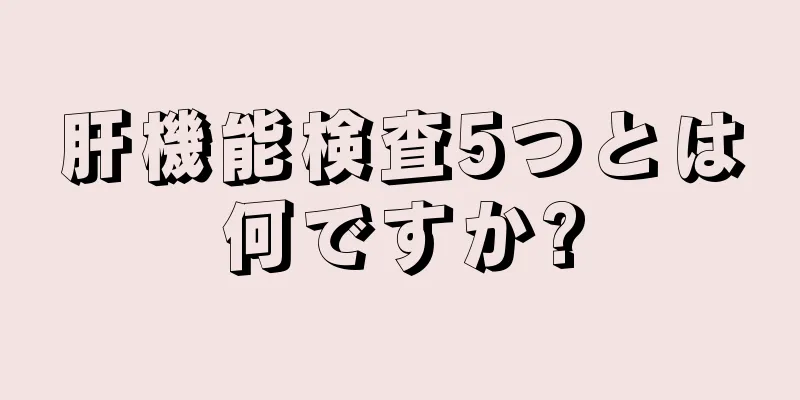 肝機能検査5つとは何ですか?