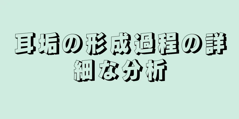 耳垢の形成過程の詳細な分析