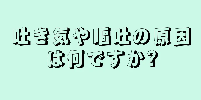 吐き気や嘔吐の原因は何ですか?