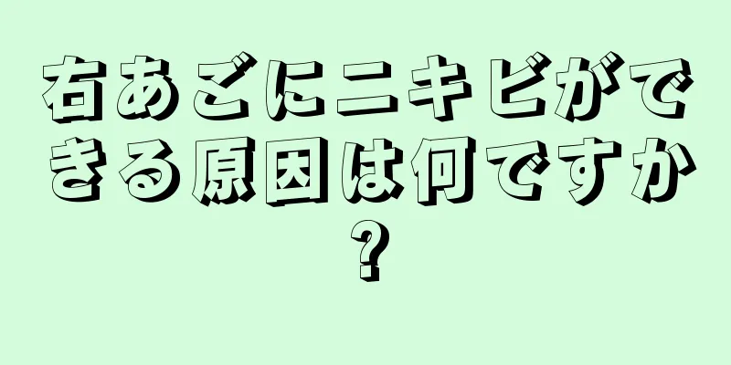 右あごにニキビができる原因は何ですか?