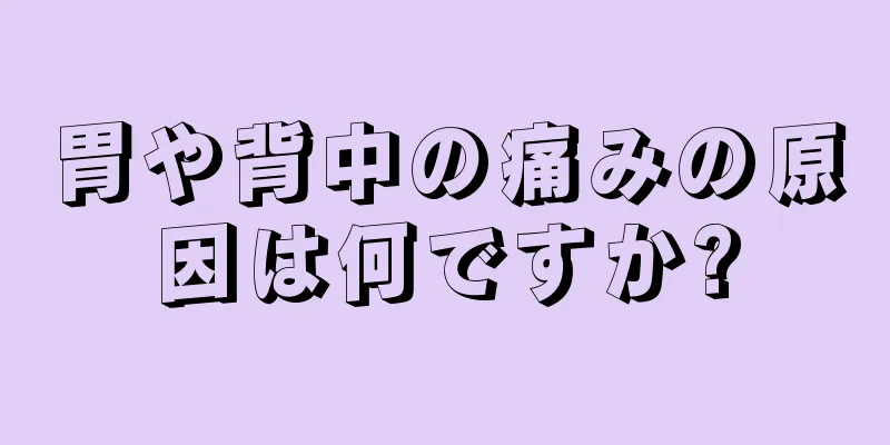 胃や背中の痛みの原因は何ですか?