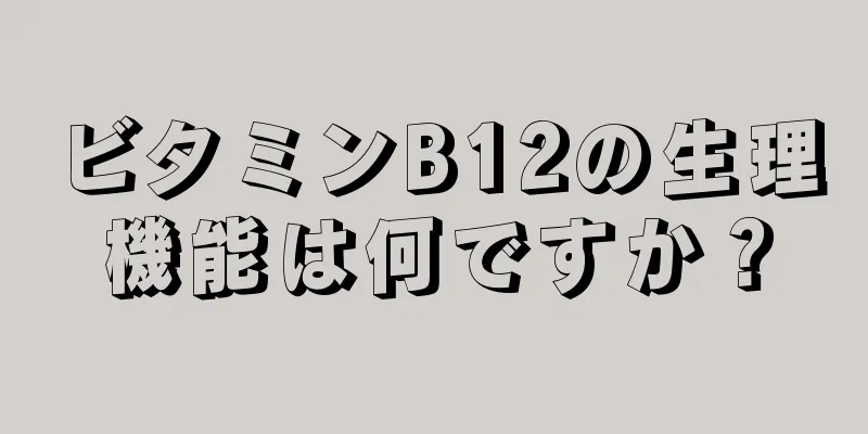 ビタミンB12の生理機能は何ですか？