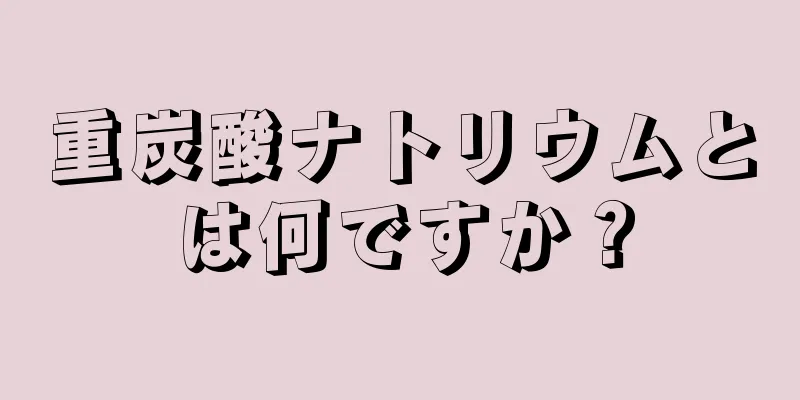 重炭酸ナトリウムとは何ですか？