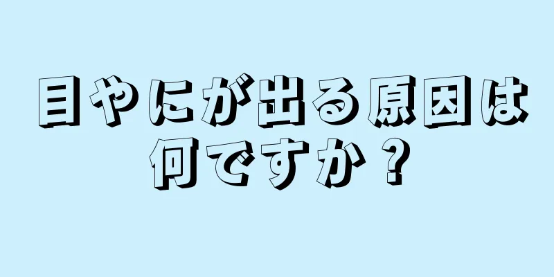 目やにが出る原因は何ですか？