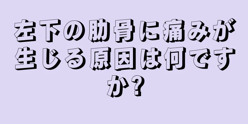 左下の肋骨に痛みが生じる原因は何ですか?