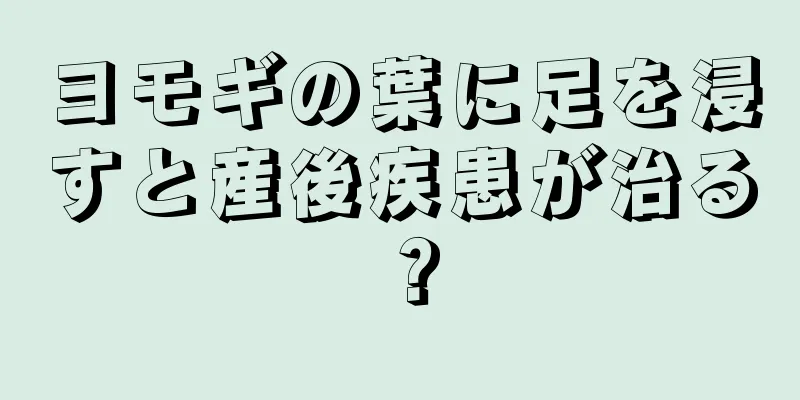 ヨモギの葉に足を浸すと産後疾患が治る？