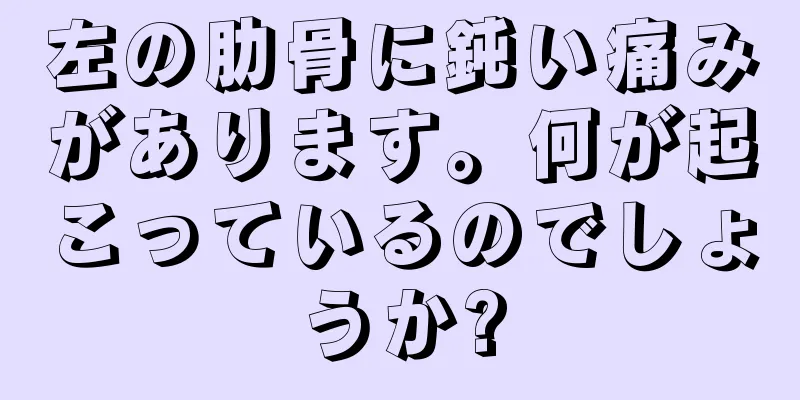 左の肋骨に鈍い痛みがあります。何が起こっているのでしょうか?