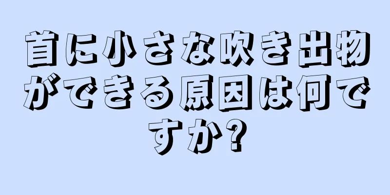 首に小さな吹き出物ができる原因は何ですか?