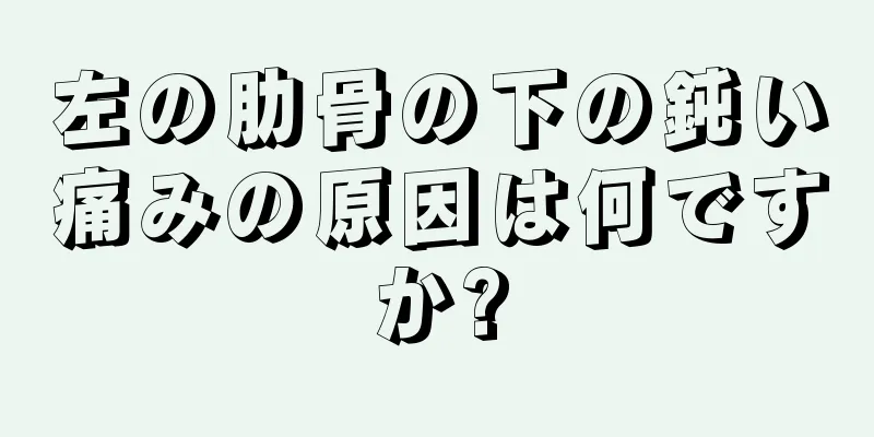 左の肋骨の下の鈍い痛みの原因は何ですか?