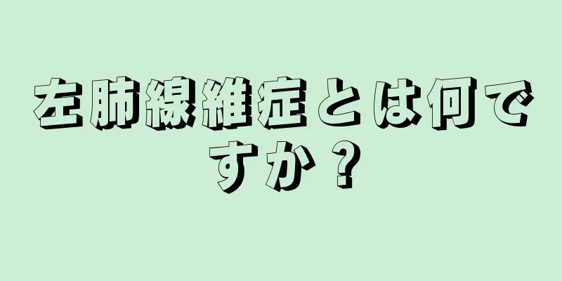 左肺線維症とは何ですか？