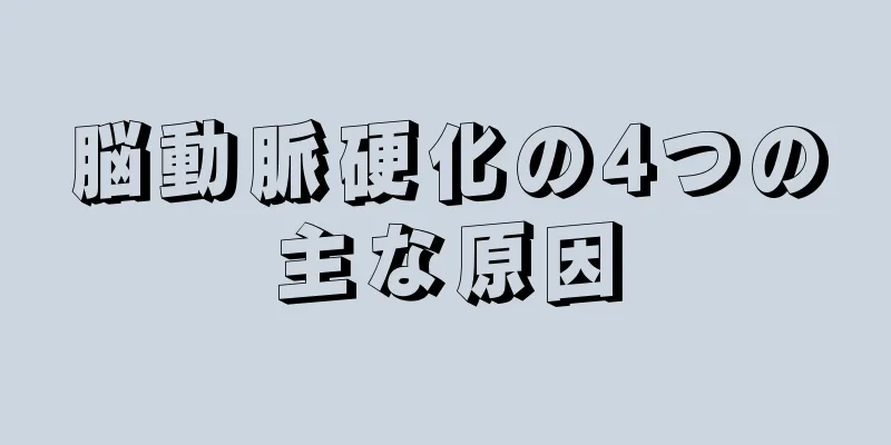 脳動脈硬化の4つの主な原因