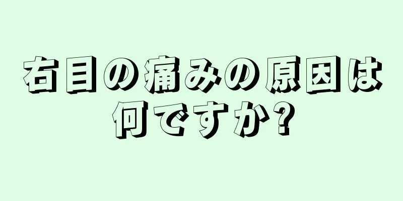 右目の痛みの原因は何ですか?