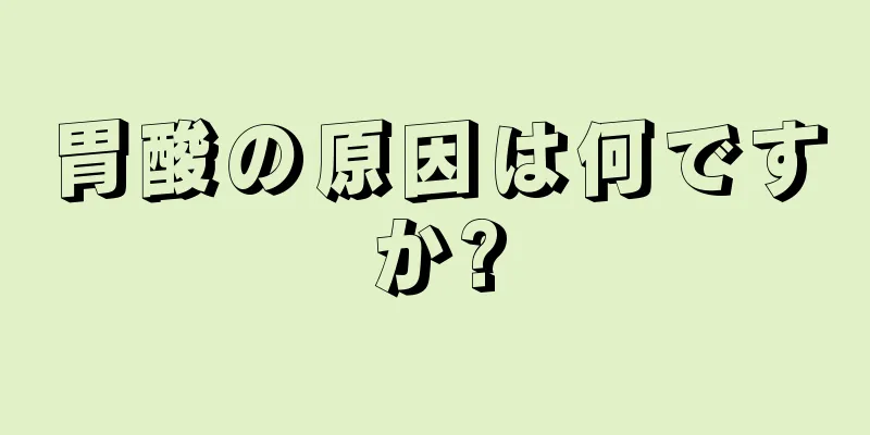 胃酸の原因は何ですか?