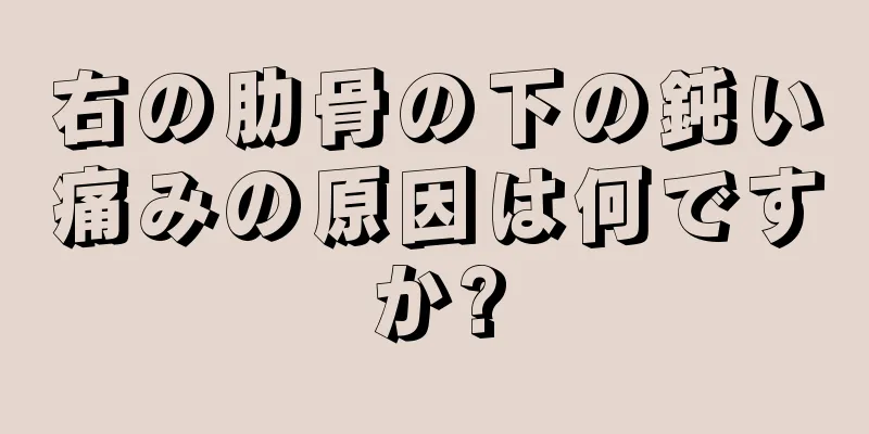 右の肋骨の下の鈍い痛みの原因は何ですか?