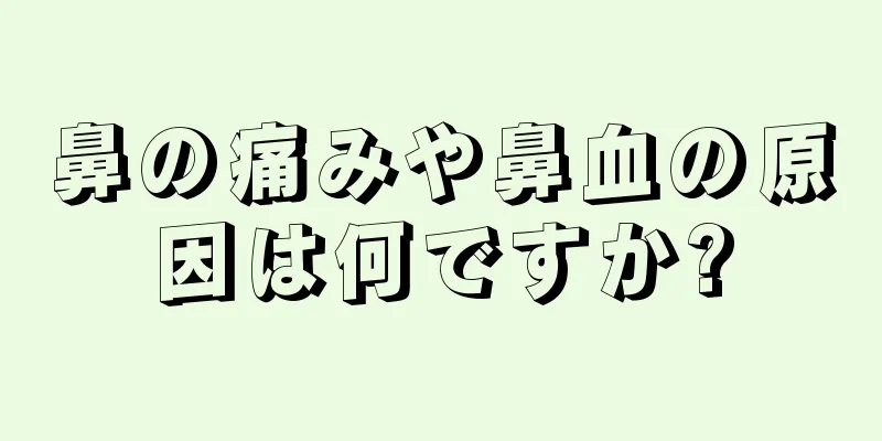 鼻の痛みや鼻血の原因は何ですか?