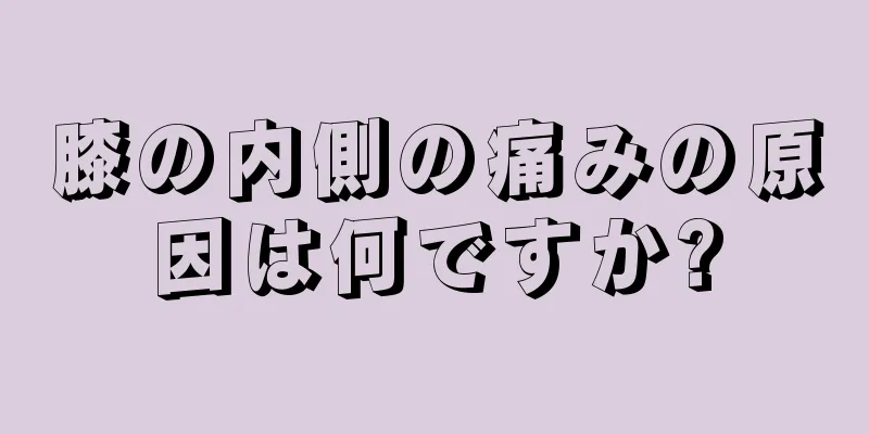 膝の内側の痛みの原因は何ですか?