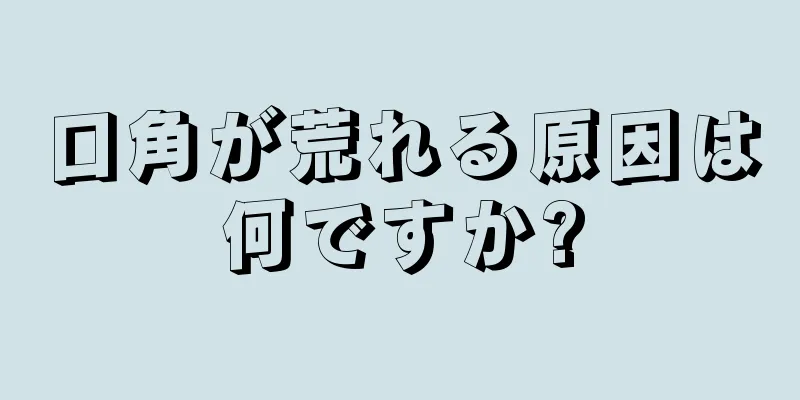 口角が荒れる原因は何ですか?