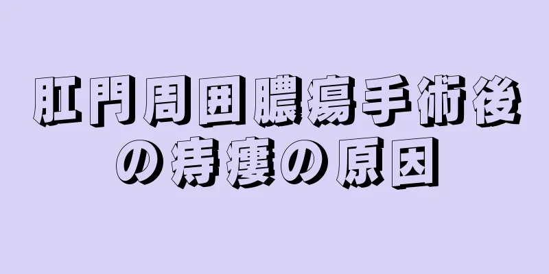 肛門周囲膿瘍手術後の痔瘻の原因