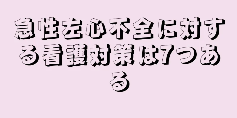 急性左心不全に対する看護対策は7つある