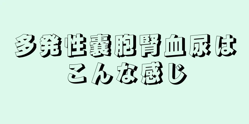 多発性嚢胞腎血尿はこんな感じ