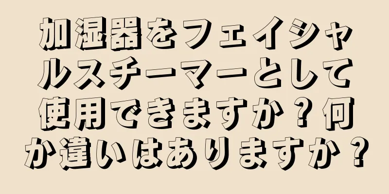 加湿器をフェイシャルスチーマーとして使用できますか？何か違いはありますか？