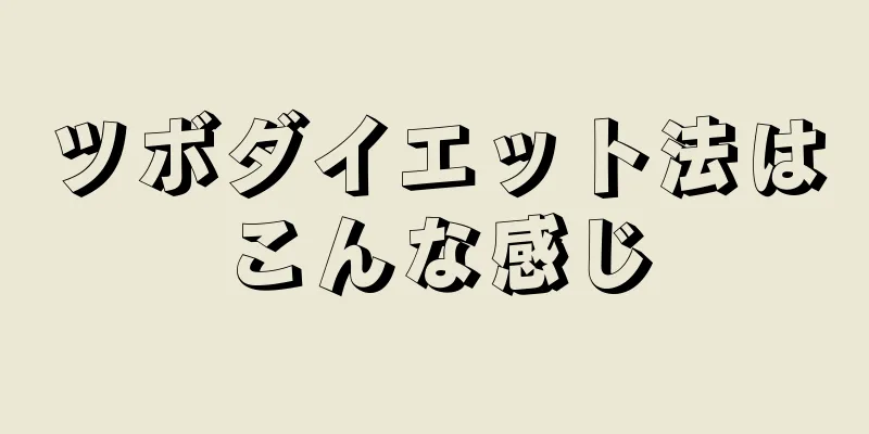 ツボダイエット法はこんな感じ