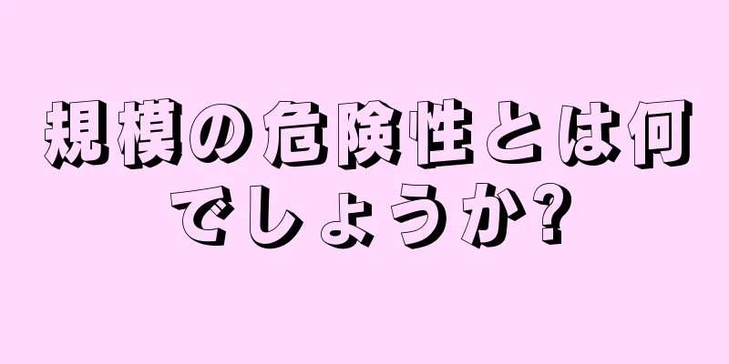 規模の危険性とは何でしょうか?