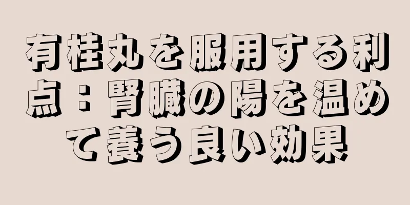 有桂丸を服用する利点：腎臓の陽を温めて養う良い効果