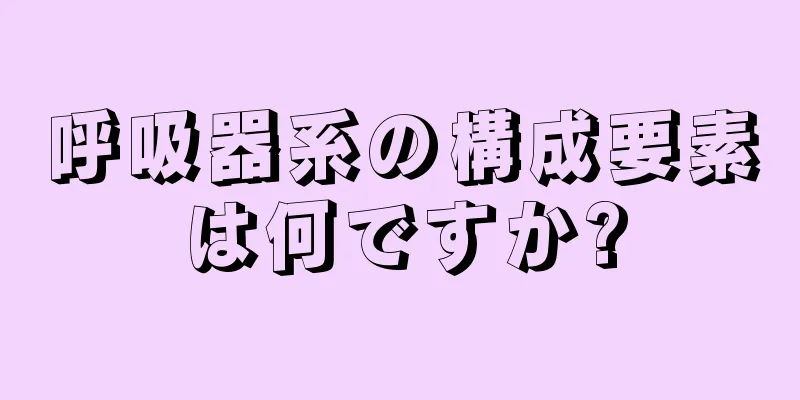 呼吸器系の構成要素は何ですか?