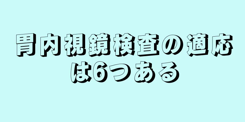 胃内視鏡検査の適応は6つある