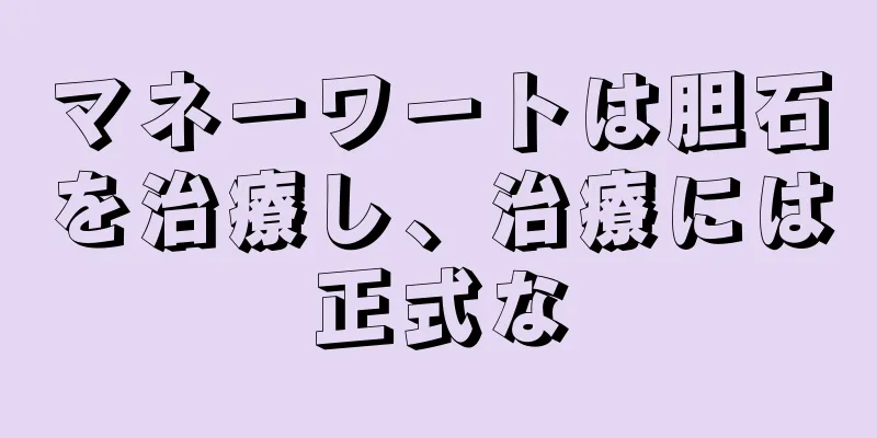 マネーワートは胆石を治療し、治療には正式な