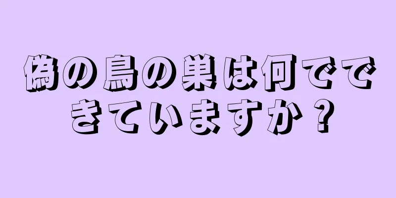 偽の鳥の巣は何でできていますか？