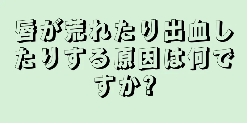 唇が荒れたり出血したりする原因は何ですか?