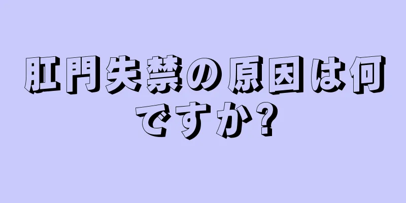 肛門失禁の原因は何ですか?