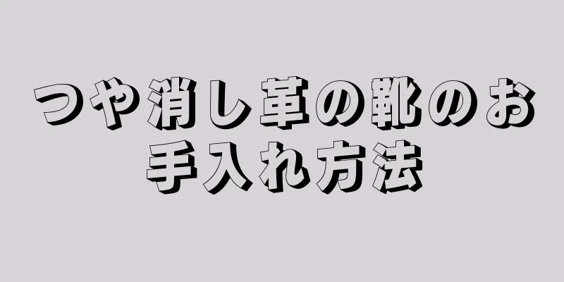 つや消し革の靴のお手入れ方法