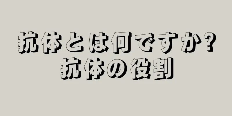 抗体とは何ですか?抗体の役割