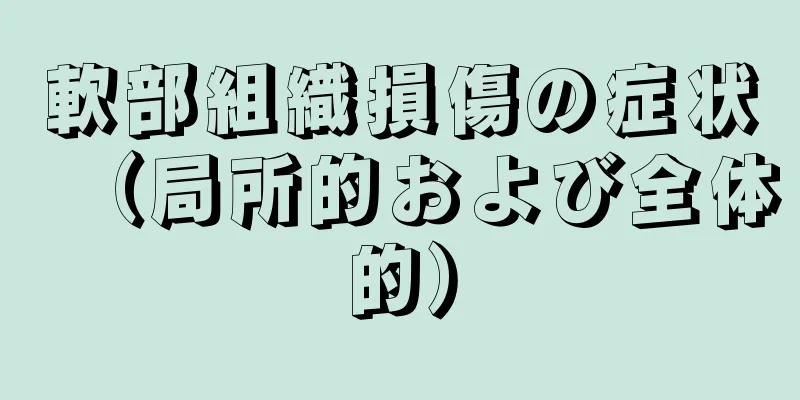 軟部組織損傷の症状（局所的および全体的）