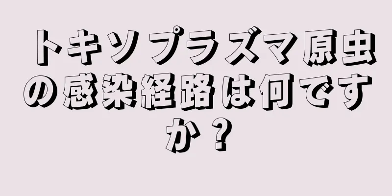 トキソプラズマ原虫の感染経路は何ですか？