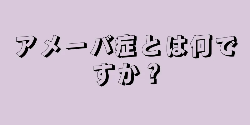 アメーバ症とは何ですか？