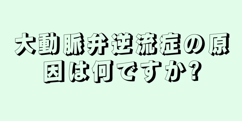 大動脈弁逆流症の原因は何ですか?