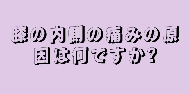 膝の内側の痛みの原因は何ですか?