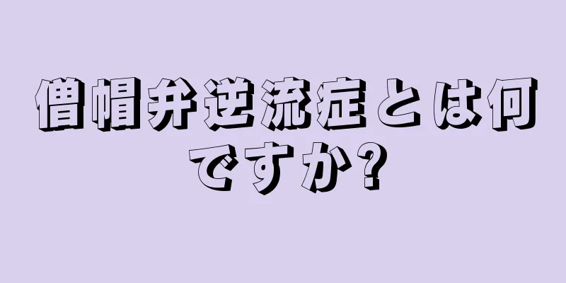 僧帽弁逆流症とは何ですか?