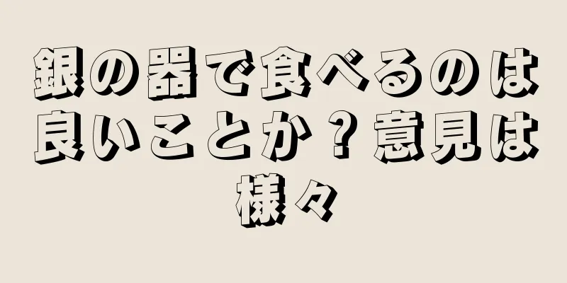 銀の器で食べるのは良いことか？意見は様々