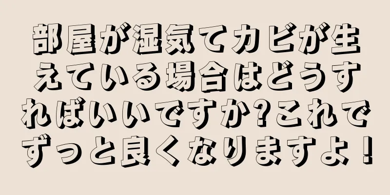 部屋が湿気てカビが生えている場合はどうすればいいですか?これでずっと良くなりますよ！