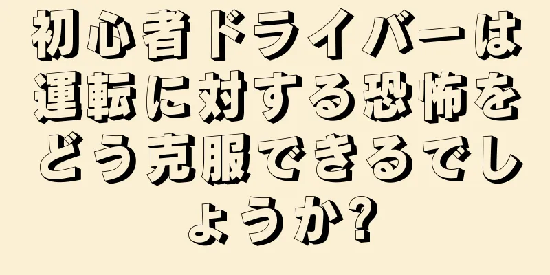初心者ドライバーは運転に対する恐怖をどう克服できるでしょうか?