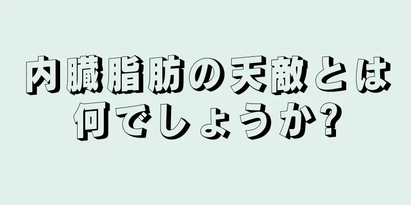 内臓脂肪の天敵とは何でしょうか?