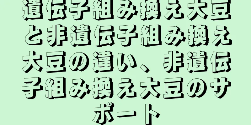 遺伝子組み換え大豆と非遺伝子組み換え大豆の違い、非遺伝子組み換え大豆のサポート