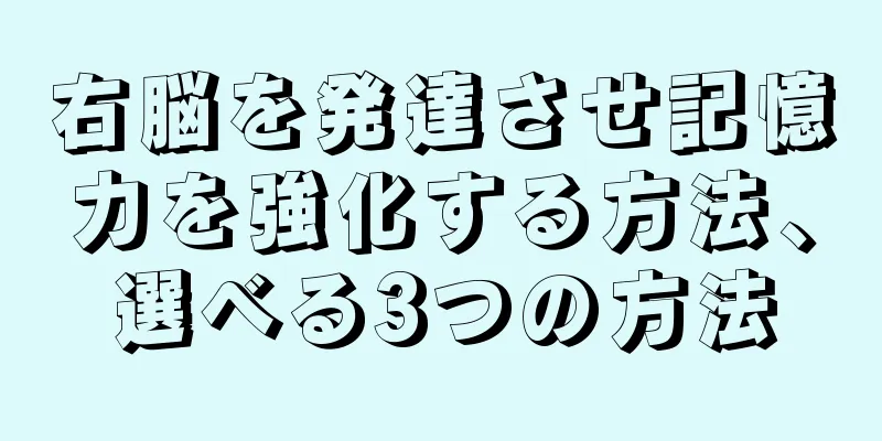 右脳を発達させ記憶力を強化する方法、選べる3つの方法