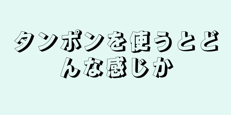 タンポンを使うとどんな感じか